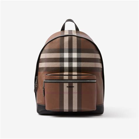 burberry rucksack ch|Check Backpack in Dark birch brown .